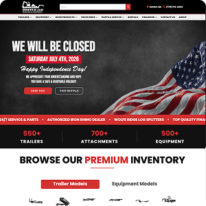 Chipper LLC Trailers & Equipment website example